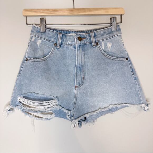Rolla’s High Rise Slim Dusters Denim Shorts - Picture 1 of 5